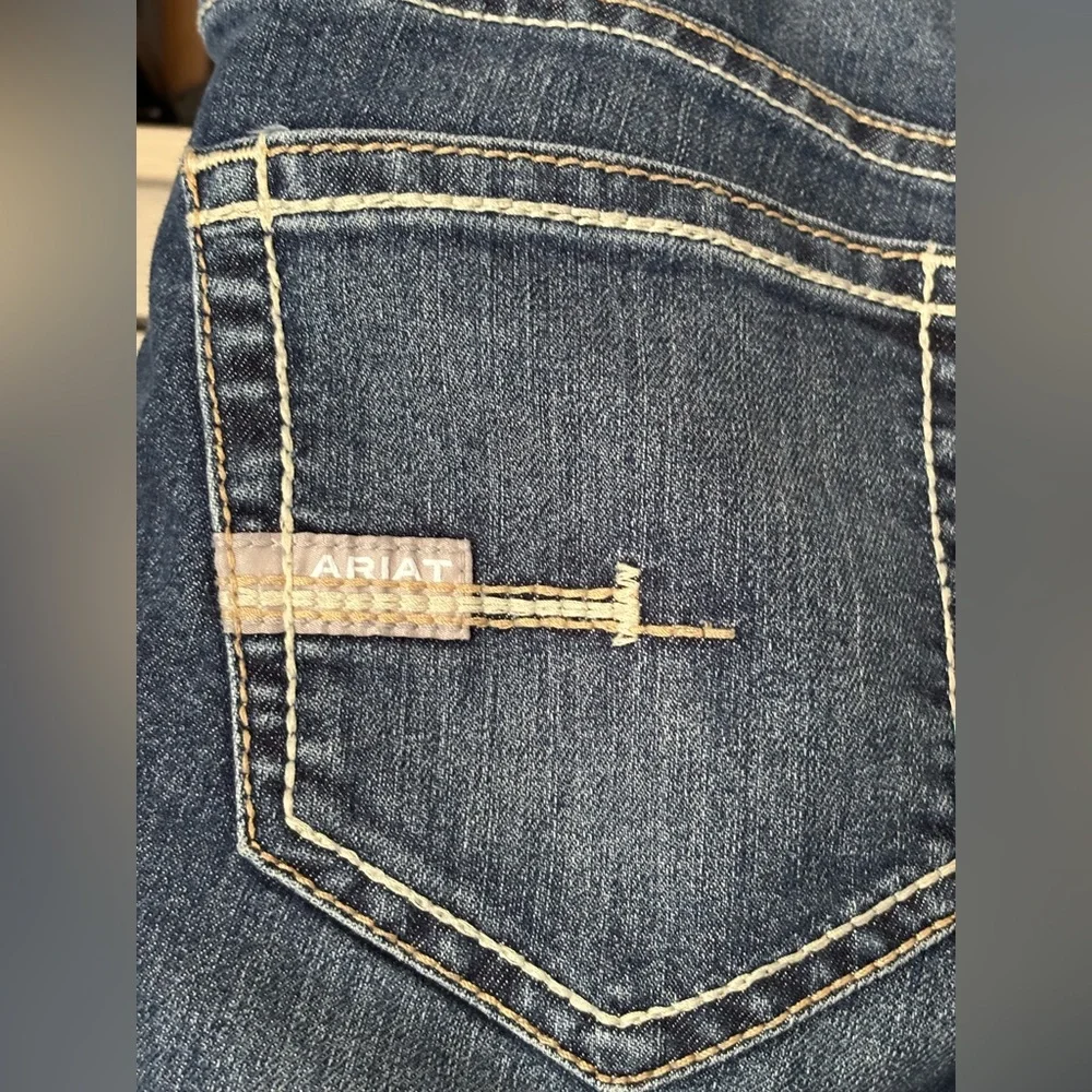 Ariat Rebar Mid Rise Durastretch Nightride Riveter Straight Jean L (fit like R) - Picture 9 of 14